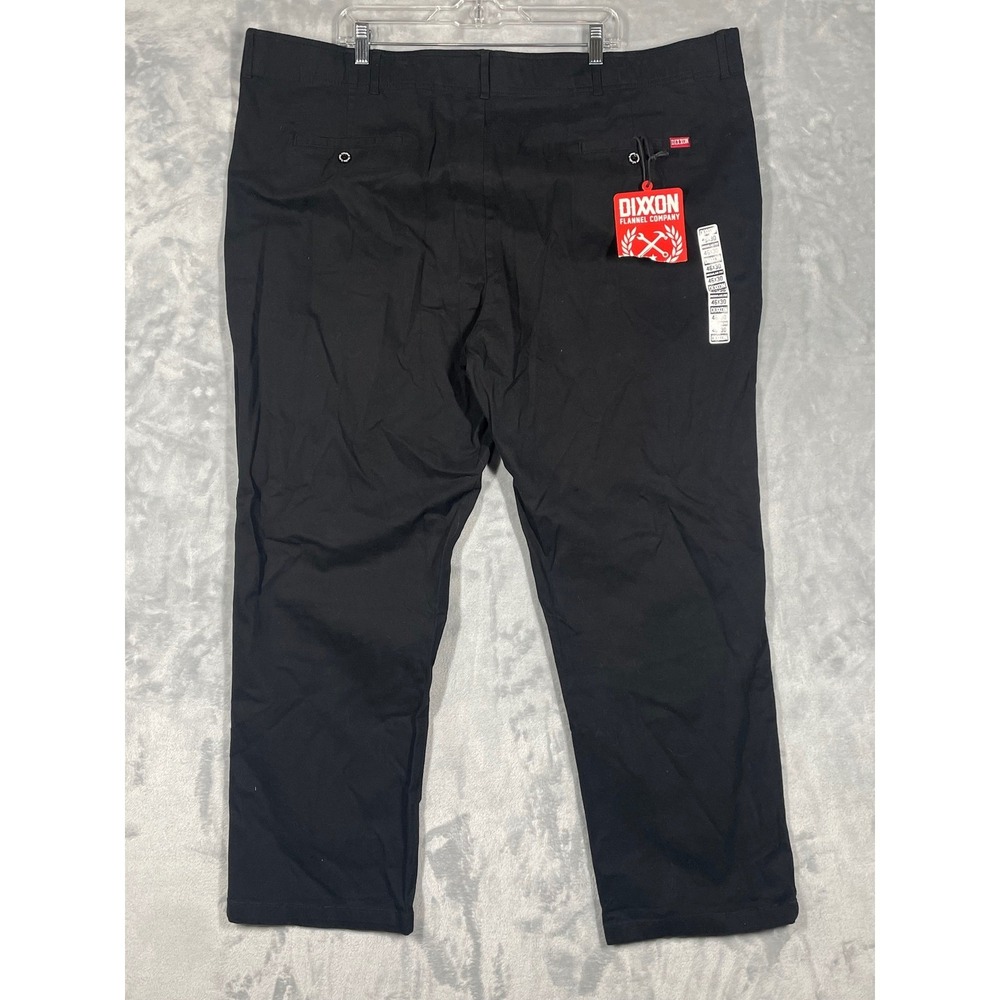 Dixxon Flannel Co Mens Black Regular Fit Chino Work Pants 46x30 NWT New - Picture 2 of 9